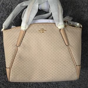 Authentic Coach Legacy Jacquard mini Kelsey bag